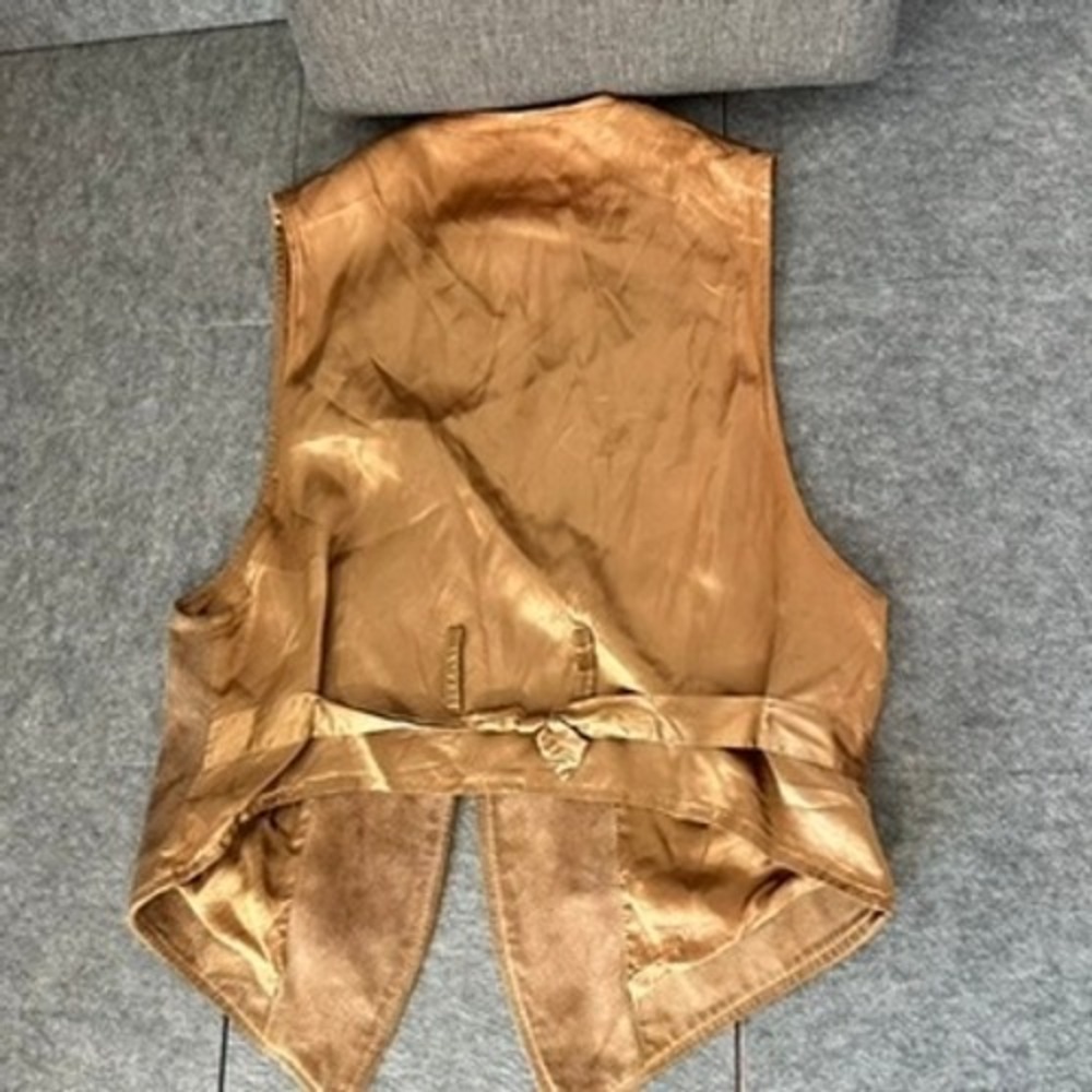 Hype Genuine Leather Suede Vest Tan Brown Western Cowboycore Medium - Picture 12 of 14